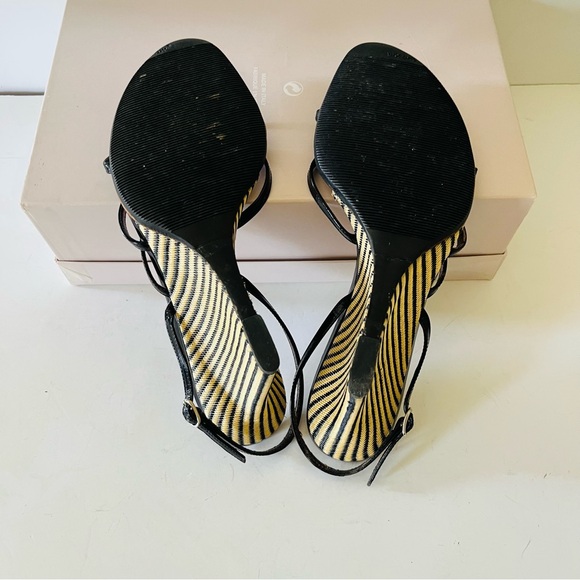 Dolce & Gabbana black and tan wedge sandals 7.5 - Picture 10 of 11